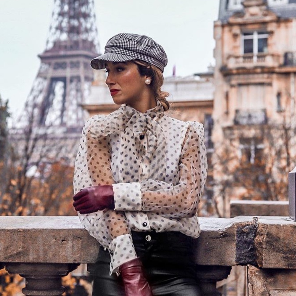 LAST 1️⃣-NWT Zara Organza Blouse With Ties